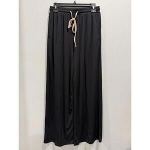 Cider Black Wide Leg Pants, Women's Large